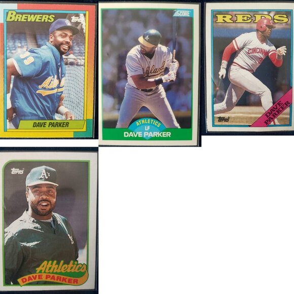 TOPPS & SCORE 1988-89-90 LOT OF 4 DAVE PARKER HOF BASEBALL CARDS 🐐🐍 - Picture 1 of 3